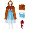 Kolegrial ‌Bambina Holly Costume Cosplay Season 5 Holly Uniforme Set Blu Stampa Vestito e Mantella con Cappuccio Sciarpa per Ragazze Carnevale Halloween Festa Mascherata Fancy Gioco di Ruolo Costume