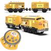 TOPLIVING Locomotiva telecomandata per bambini dai 3, 4, 5+ anni in su, kit di trazione motorizzato per binari in legno, treno elettrico con effetti sonori e luce, compatibile con Thomas, Brio