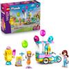 LEGO Friends Bancarella dei Gelati con Palloncini - Negozio Giocattolo con Bici, 2 Mini Bamboline, Accessori, Cibo e Mascotte-Ghiacciolo - Regalo di Compleanno per Bambine da 6 Anni in su - 42692