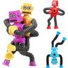Xynqura 4 Pezzi Giocattolo Robot Con Ventosa Telescopica, Robot Giocattolo con Ventosa Telescopica, per Alleviare lo Stress L'ansia, Regalo di Compleanno