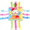 Monetais Giocattoli da viaggio per bambini con 6 paia di fibbie Modello a forma di ape, giocattoli educativi con numeri sul retro e suono tascabile incorporato per abilità motorie di base, stile 2 Fidget pe