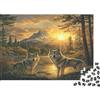 SBMASCJJZRCV Puzzle 1000 pezzi Paesaggio lupi Adulti Carta paper Rompicapo Mental Wolves Puzzle da parete Decorazione 70x50cm/1000pcs
