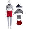 Kolegrial ‌Bambina Eleven Costume Cosplay Season 5 Eleven Grigio Uniforme Set Top e Pantaloncini Pantaloni con Sciarpa per Ragazze Carnevale Halloween Festa Mascherata Fancy Gioco di Ruolo Costume