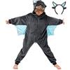 corimori (14+ Modelli Pigiama Animali Bambini Costume Kigurumi Tuta Animale Cosplay Carnevale, (110-130 cm), Drago Nero, 1851