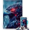 LKSDCBOT Puzzle 1000 pezzi per adolescenti Falco dagli occhi rossi Giochi educativi Decorazione della casa Adatto per la decorazione del desktop 52x38cm