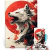 LKSDCBOT Puzzle da 2000 pezzi per adolescenti Lupo Bianco Arte Giapponese Giocattoli educativi Decorazione murale Regali unici per compleanno e Natale 70x100cm