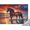 SBMASCJJZRCV Cavallo su Spiaggia 1000 Pezzi Puzzle di Carta per Adulti Allenamento Mentale Puzzle Educativo Decorazione Rilassante 38x26cm/1000pcs