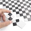 Odoria Casa delle Bambole Piastrelle Pavimento: Scala 1/12 Miniatura Mattonella Quadrato para Moderno Diorama Nero Bianco Mosaico - Mini Bagno Cucina Parquet Figura Componenti Edificio 18x18 cm²