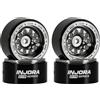 INJORA D19 0.7 Cerchioni Beadlock in Alluminio per Axial SCX30 1/30, W7008 (Titanio)