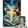 LKSDCBOT Puzzle da 2000 pezzi per adolescenti Battaglia del Re Drago Giocattoli di gioco impegnativi Giocattoli per la decorazione della casa 70x100cm