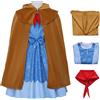 Kolegrial Bambina Holly Costume Cosplay Season 5 Holly Wheeler Uniforme Set Cappa con Cappuccio e Vestito Papillon per Natale Carnevale Halloween Festa Mascherata Fancy Gioco di Ruolo Costume