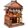 HJBHDOLL Mini Shop Kit di mobili per casa delle bambole, fai da te in miniatura per casa delle bambole in scala 1:32, modello di puzzle con luce LED, regalo creativo per adolescenti e adulti (ristorante
