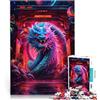 LKSDCBOT Puzzle da 1000 pezzi per adulti Porta al neon del drago Difficile da completare ma divertente e umoristico Migliorare la memoria 52x38cm