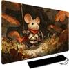 MPLRC PLAYMAT Tappetino da gioco MTG, con borsa impermeabile nera per riporre, dimensioni 60 x 35 cm, tappetino da gioco MTG con zone e bordi cuciti, tappetino per giochi di carte collezionabili, tappetino da gioco