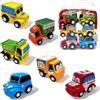 OPVXZAD 6 Pezzi Mini Macchine Giocattolo,Auto Giocattolo di Inerzia di Attrito, Veicol Giocattolo Auto,Auto Da Corsa Giocattoli,Modello Di Auto Giocattolo,Stunt Toy Car per Giocattoli Educativi Precoci