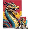 LKSDCBOT Puzzle da 1000 pezzi per adulti Drago giapponese 3 Difficile da completare ma divertente e umoristico Migliorare l'amore tra le coppie 52x38cm