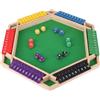IZDUDO Shut The Box, Gioco da Tavolo in Legno per 6 Giocatori, Gioco di Dadi Classici, Giocattolo Tradizionale Matematica per Bambini, Adulti, Classe, Feste, Famiglia o Bar, Type B-1