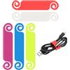 PATIKIL Etichette Per Cavi Multicolori Etichette Per Gestione Cavi Etichette Per Identificazione Cavi Marcatori Per Cavi USB Computer Telefono Alimentazione Caricatore - 20Pezzi (5 Colori)