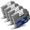 Labelwell 4 nastri compatibili 12mm per Brother TZe-231 TZe231 TZ231 TZ-231,12 mm 0,47 TZ Tape per etichettatrici Brother PTouch PT-E110 PT-D400 H105WB D210 H110 H107B H100LB
