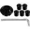 Dioche 6 Pezzi di Ricambio per Copertura Laterale della Ruota del Coprimozzo del Motociclo per GTS GTV 250 300 - Colore, Lega di Alluminio e Design Elegante (Un nero)