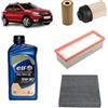 OP Kit tagliando 4 filtri + 6L olio 5W-30 Tech FE compatibile con Dacia sandero ii 1.5 BLUE DCI 95 Gasolio 2018+