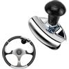 CZlinOduMMX Pomello Per Volante Pallino Girevole Per Volante En Alluminio Spinner Universali PerVolante Per Auto, Semi Camion, Carrelli Elevatori, Trattori, Barche e Golf Cart
