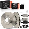 Frankberg 1 set freni incl. 2 dischi freno + 4 pastiglie freno anteriori | JZW615301J, 5C0615301A; Compatibile con: Altaea XL 5P5 5P8, T.o.u.r.a.n 1T1 1T2, Golf VI Cabriolet 517