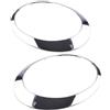 HUVNEXA 2 pezzi cromati fari anelli di rivestimento sinistra destra, per Mini, per Cooper R55 R56 R57 R58 R59 2007-2013 sostituzione diretta Anello di rivestimento del faro