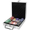 ColorBaby CB Games - Set poker, 100 gettoni, 2 mazzi di carte, 5 dadi, giochi da tavolo, valigetta con chiave, gioco per bambini, giocattolo per bambini, regalo per tutta la famiglia (39112)