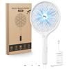 Mohard Racchetta Zanzare Elettrica [Rete Sicura 3 Strati & Luce LED], 4000V Antizanzare/Ammazza Zanzare Elettrico Ricaricabile USB C, Leggero Mosquito Zapper per Interni, Esterni, Casa e Campeggio