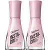 Sally Hansen Insta Dri - Triple Thread, Asciugatura rapida, Formula vegana, Colore a lunga tenuta, 9,17 ml (Confezione da 2)