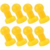 Toddmomy Copertura in Plastica Gialla per Tubi di Trampolino 8 Pezzi, Accessorio per Trampolino Elastico Tappi per Aste per Festa Estiva e Riparazioni