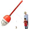 Generic Bobine da pesca incandescenti, galleggiante con luce notturna, indicatore di lancio a doppio scopo, accessorio da pesca in ABS resistente, galleggiante stabile per condizioni di scarsa illuminazione