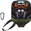 CNTDBU Custodia per pagaia con ragni della foresta pluviale tropicale, custodia in neoprene con tasca in rete, moschettone per borsa da palestra