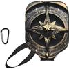 CNTDBU Magical Design - Custodia per pagaia in neoprene con bussola e rune norrene, con tasca in rete, moschettone per borsa da palestra