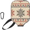 CNTDBU Custodia classica per pagaia da pickleball con motivo fiocco di neve, custodia in neoprene con tasca in rete, moschettone per borsa da palestra