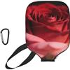 CNTDBU Ghost Rose - Custodia per pagaia da pickleball, in neoprene, con tasca in rete, moschettone per borsa da palestra