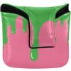 aidingzhi Graffiti Art Peach Green Mallet Style Putter Cover Chiusura Magnetica Golf Regali per Uomo e Donna Pelle PU