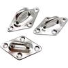 Generic 3 Clip for Porta a Forma di Diamante, Elementi di Fissaggio for Vela Parasole Marina in Acciaio Inossidabile 316, Piastra for Appendere con Occhielli(5mm)