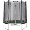 sweeek Trampolino 180cm con Rete di Protezione, Cassiopea, Verde, 183x183x54 cm