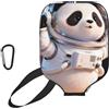 CNTDBU Custodia per pagaia in neoprene con tasca in rete, moschettone per borsa da palestra con motivo astronauta e panda