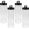 ULTECHNOVO 4 Pezzi Tubo Porta Palline Trasparente con Tappo Contenitore per Tennis Badminton e Golf Capacità Palline Pvc Resistente per Organizzazione Sportiva