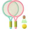 Monwssoe Racchette, Racchette da Tennis per Bambini, Set da Tennis per Bambini per 2 Giocatori Include 2 E Palline, Corde in Nylon E Set da Badminton con Impugnatura Comoda per Genitori