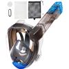 Generico Maschera Snorkel Adulti | Attrezzatura Anti-Appannamento Impermeabile Con Vista Panoramica,Maschera Snorkel Full Face Adulti,Per Donne e Uomini, Ideale per Immersioni, Piscina, Viaggi, Snorkeling e At