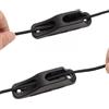 Violiica Confezione da 2 tacchetti per barca a presa rapida, per kayak, yacht marini, corda in nylon rinforzato, corda da 4-6 mm, nero