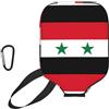 CNTDBU Custodia in neoprene con bandiera della Repubblica Araba Siriana, con tasca in rete, moschettone per borsa da palestra