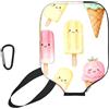 CNTDBU Ice Cream Paradise - Custodia per pagaia da pickleball, in neoprene, con tasca in rete, moschettone per borsa da palestra