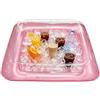 Generico Frigo Gonfiabile,Vassoio Galleggiante Quadrato Grande Portatile Con Tappo Di Scarico - Cooler Gonfiabile Da Buffet,Per Piscina Giardino Estate Birra Bevande Snack Picnic Spiaggia