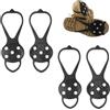 Fenglin-joy 2 paia Leggero Ice Tacchetti Ramponi da GhiaccioTacchetti Ramponi da Ghiaccio Copertura Antiscivolo in Acciaio Inossidabile per Scarponi Scarpe Winter Outdoor Camping Neve Pesca Caccia Camminare