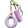 Generic Portachiavi e mini rullo in schiuma, attrezzo ginnico in silicone per alleviare lo stress, ciondolo viola per borsa e accessorio per chiavi dell'auto, 10 cm, regalo pratico per amici e familiari